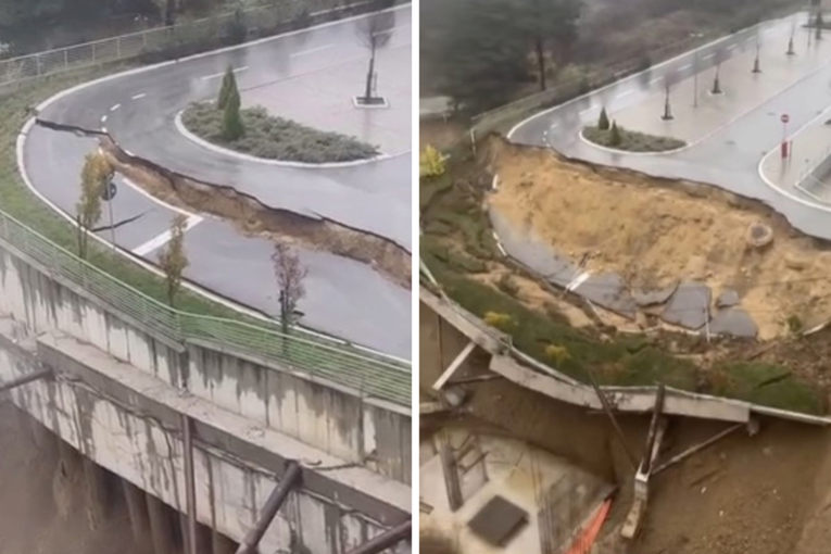 VIDEO Pogledajte urušavanje ceste i zida u Srbiji. Gradilo se bez dozvole