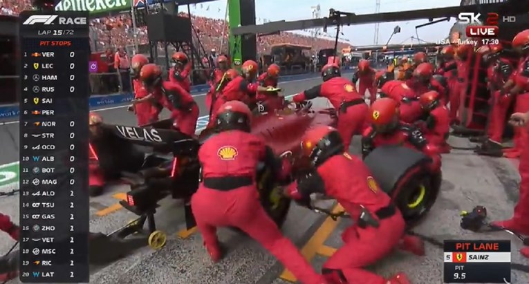VIDEO Cirkus u boksu Ferrarija na VN-u Nizozemske. Sainz izgubio 30 sekundi