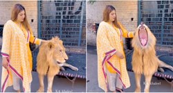 VIDEO Žena mazi lava kao psa, ljudi šokirani: "Zar se ne bojiš?"