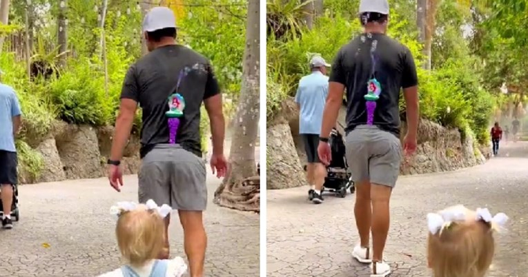 Tata osmislio trik s mjehurićima da bi naveo kćerkicu da ga prati po zoološkom vrtu