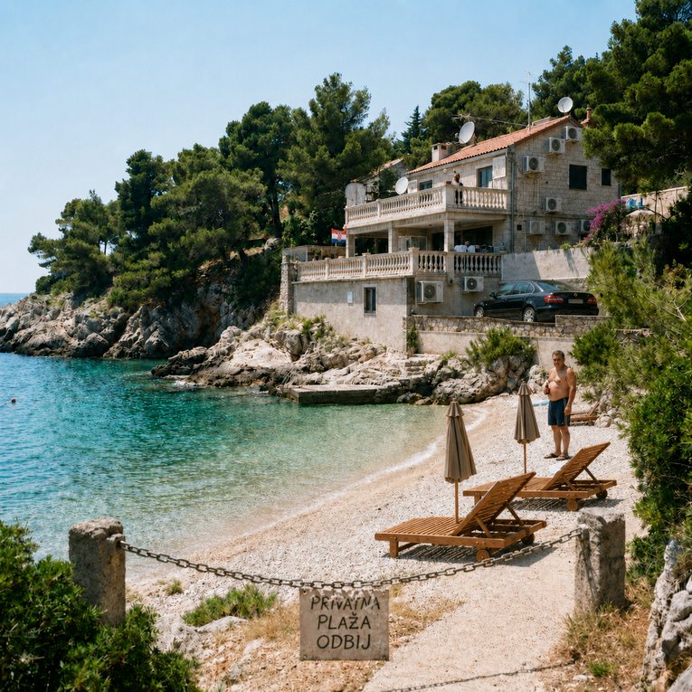 Možete li na plažu ispred tuđe vile? Evo što kaže zakon