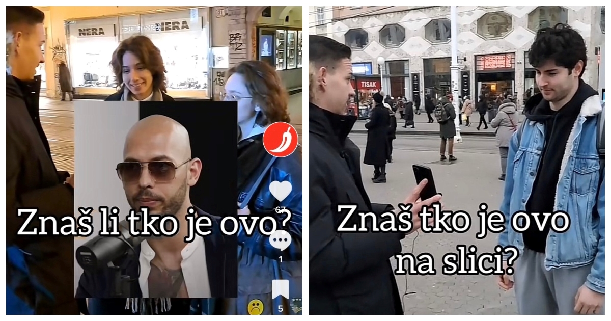 Pokazali smo ljudima u centru Zagreba fotku Andrewa Tatea, evo kako su reagirali