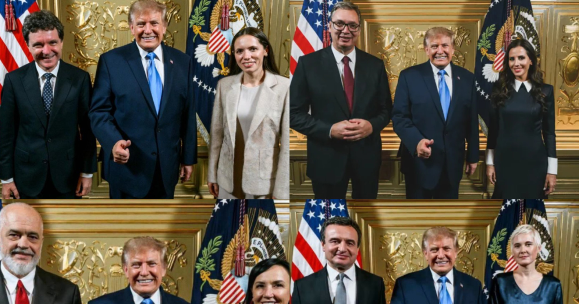 Mrežama se širi priča da su se Vučić i Kurti slikali s kartonskim Trumpom