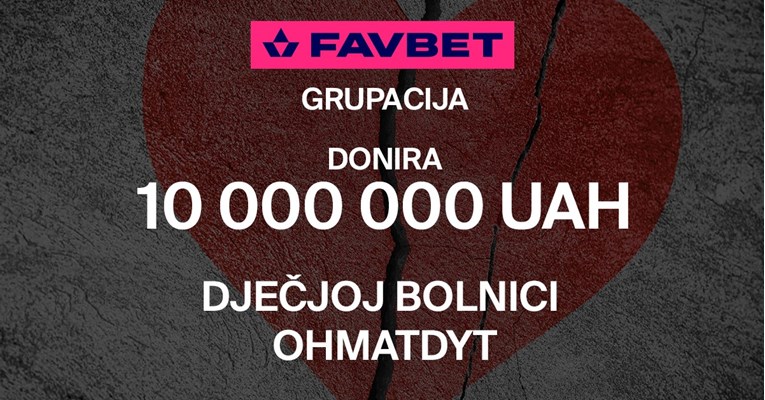 Favbet grupacija donirala više od 220.000 EUR za pomoć dječjoj bolnici u Kijevu