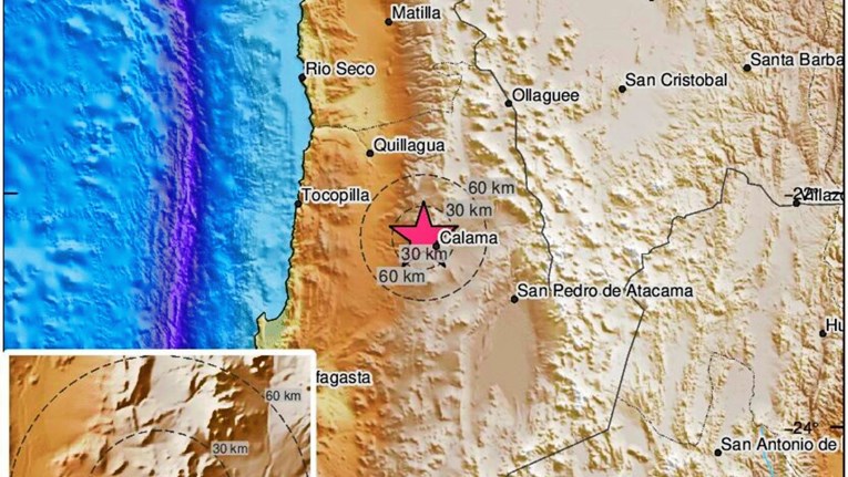 Potres jačine 5.5 po Richteru pogodio Čile