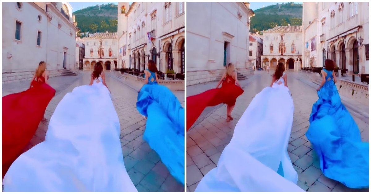 VIDEO Djevojke potrčale Stradunom u bojama Hrvatske, pogledajte prizor