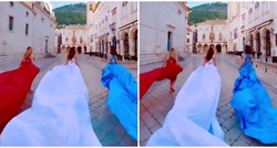VIDEO Djevojke potrčale Stradunom u bojama Hrvatske, pogledajte prizor