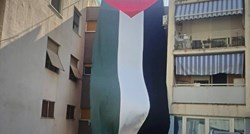 FOTO Netko je u Splitu izvjesio golemu zastavu Palestine
