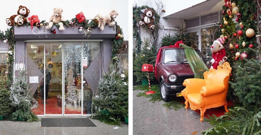 Cvjećarna u Zagrebu oduševila svojim izlogom u božićnom ruhu. Pogledajte fotke