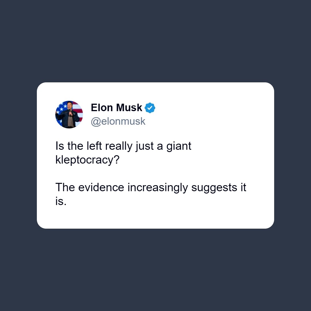 Musk: Je li cijela ljevica velika hrpa lopova?