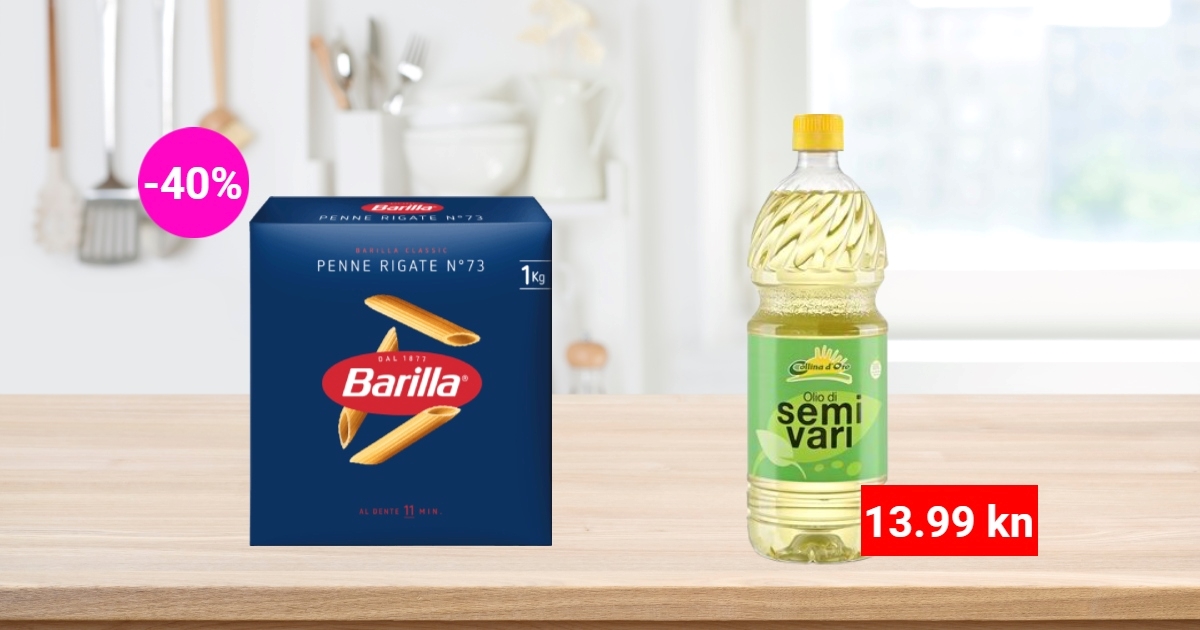 Index šoping-lista: Našli smo Barilla tjesteninu od 1 kg na popustu od 40%