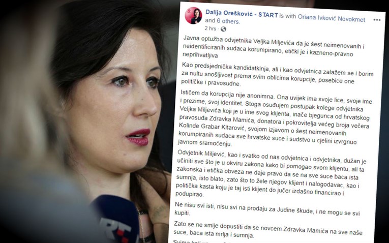 Dalija Orešković: Odvjetnik Miljević za bjegunca Mamića izvrće suce sramoćenju