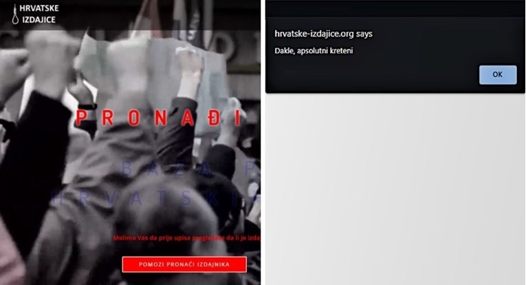 Stranica Hrvatske izdajice je hakirana, evo što je sad na njoj