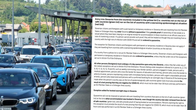 New instructions for entry into Slovenia; Croats in transit don't need COVID-19 test
