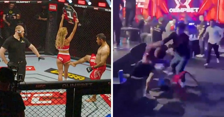 Iranski borac udario ring-djevojku. Onda je dobio batina i u kavezu i izvan njega
