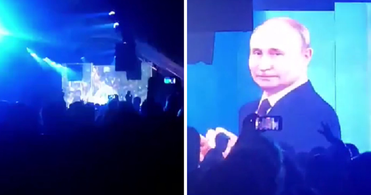 VIDEO U noćnom klubu u Beogradu usred izlaska na ekranu osvanula Putinova fotografija