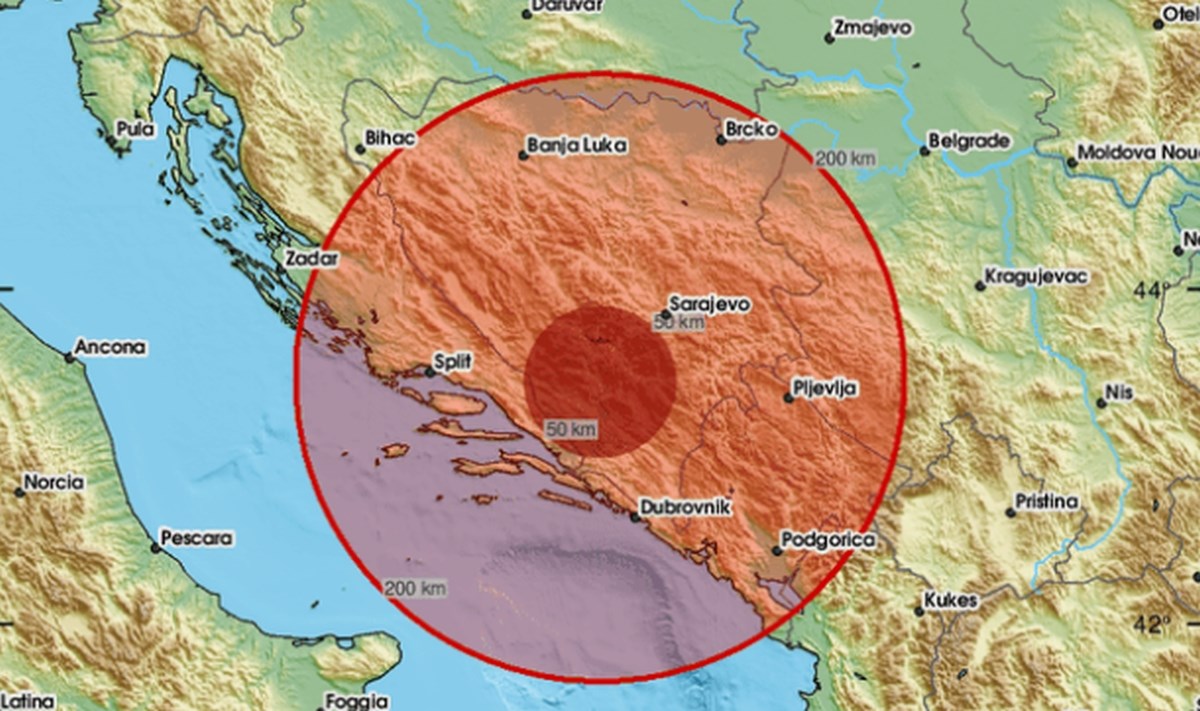 Potres od 2.8 u BiH, osjetio se i u Hrvatskoj