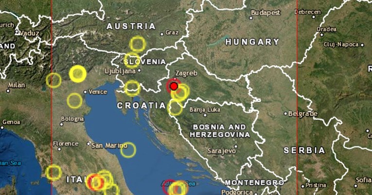 Potres 2.8 po Richteru južno od Zagreba