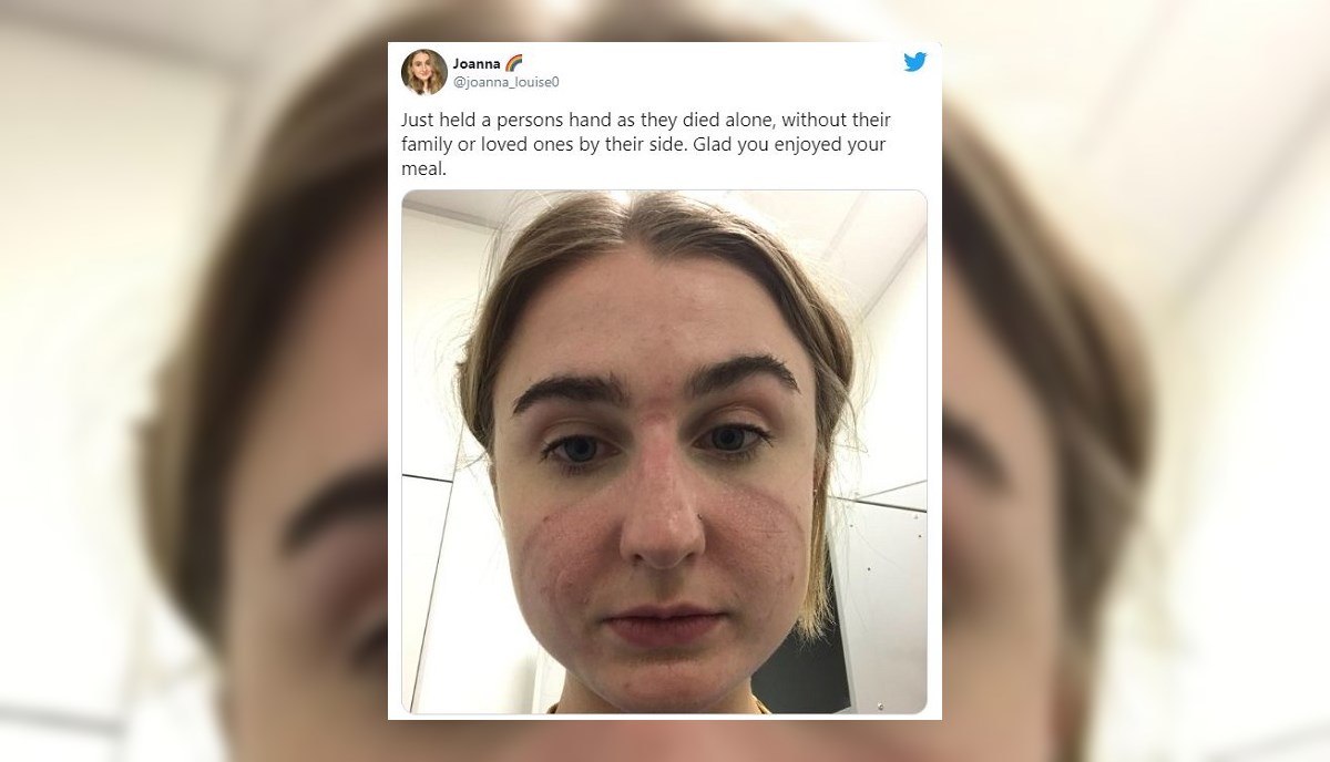 Glumac kritizirao lockdown, medicinska sestra pokazala mu kako izgleda nakon smjene