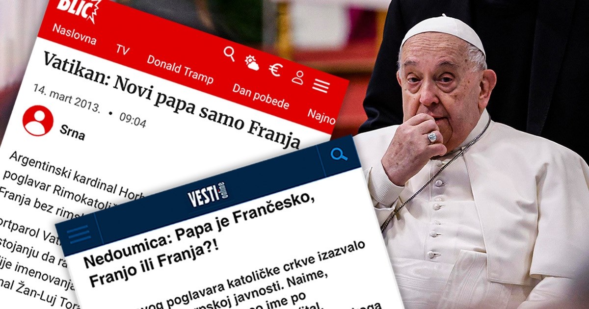Papa Lav ili Leon? Srbi su bili u istom problemu s papom Franjom