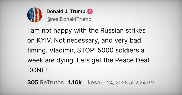 Trump o strašnom napadu na Kijev: Vladimire, PRESTANI!