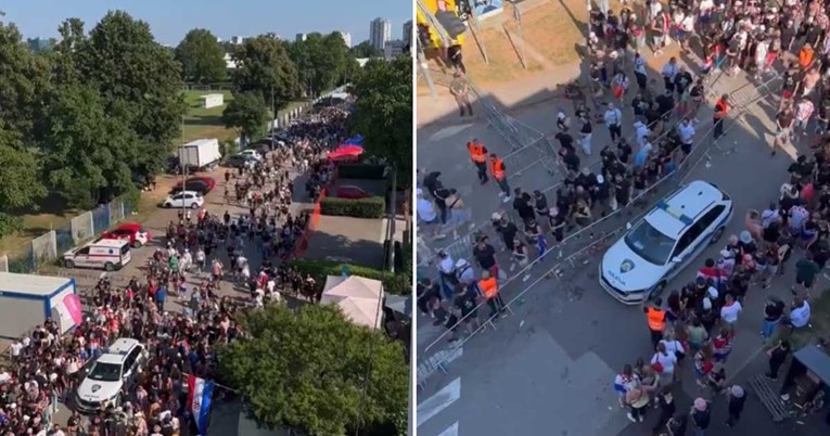 VIDEO Netko baca petarde kod Hipodroma, policijski auto se probija kroz gužvu