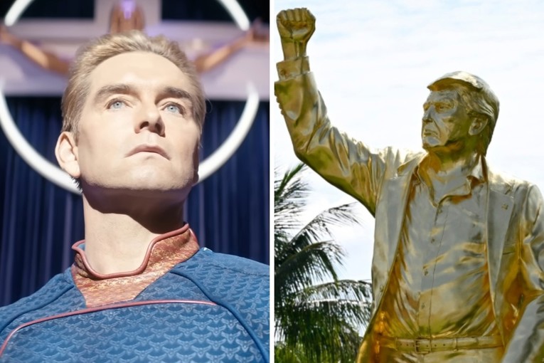 Stvarnost imitira fikciju: Trumpov zlatni kip mnoge podsjeća na seriju "The Boys"