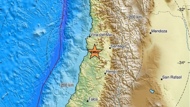 Potres u Čileu jačine 5.8 po Richteru
