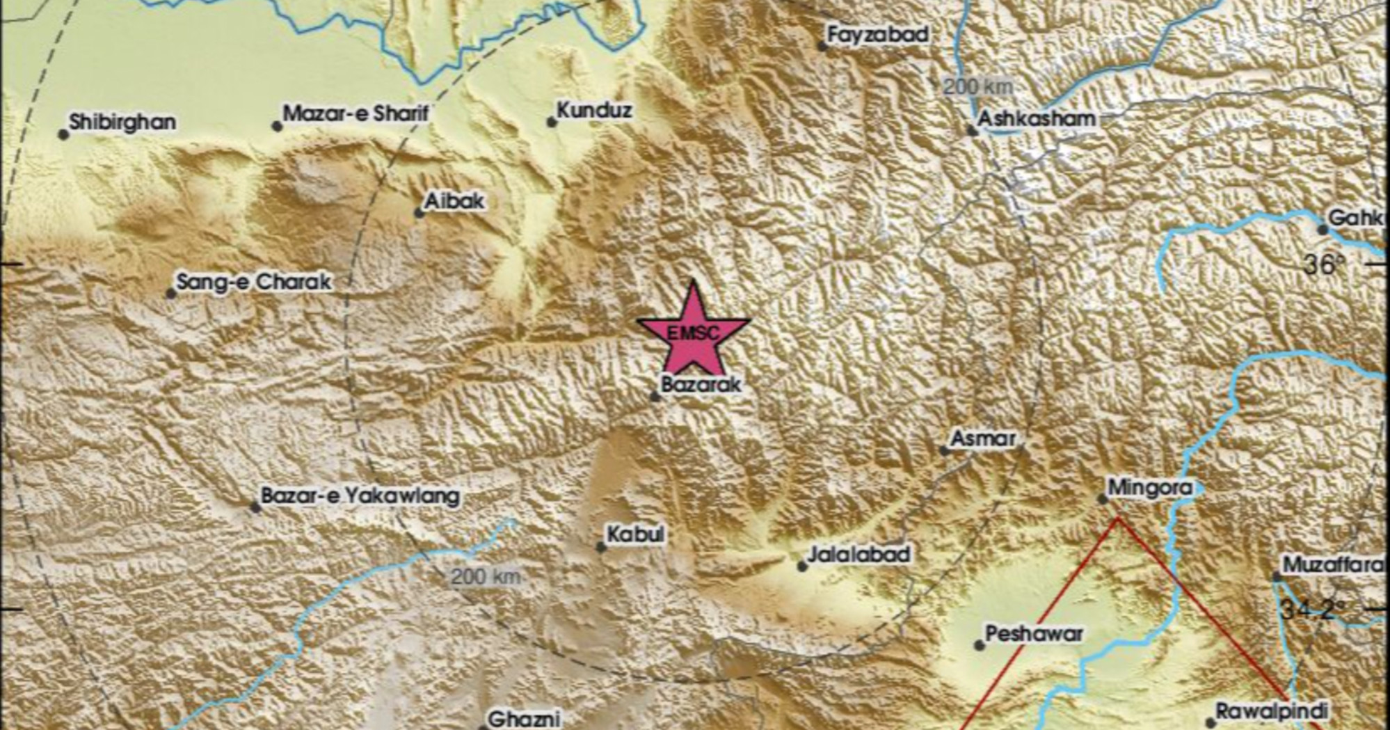 Jak potres u Afganistanu