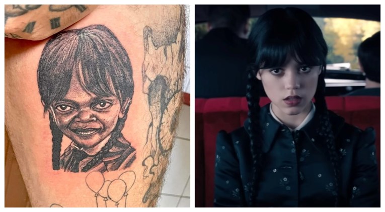 Tip se pohvalio tetovažom Wednesday Addams, tviteraši se ne prestaju sprdati