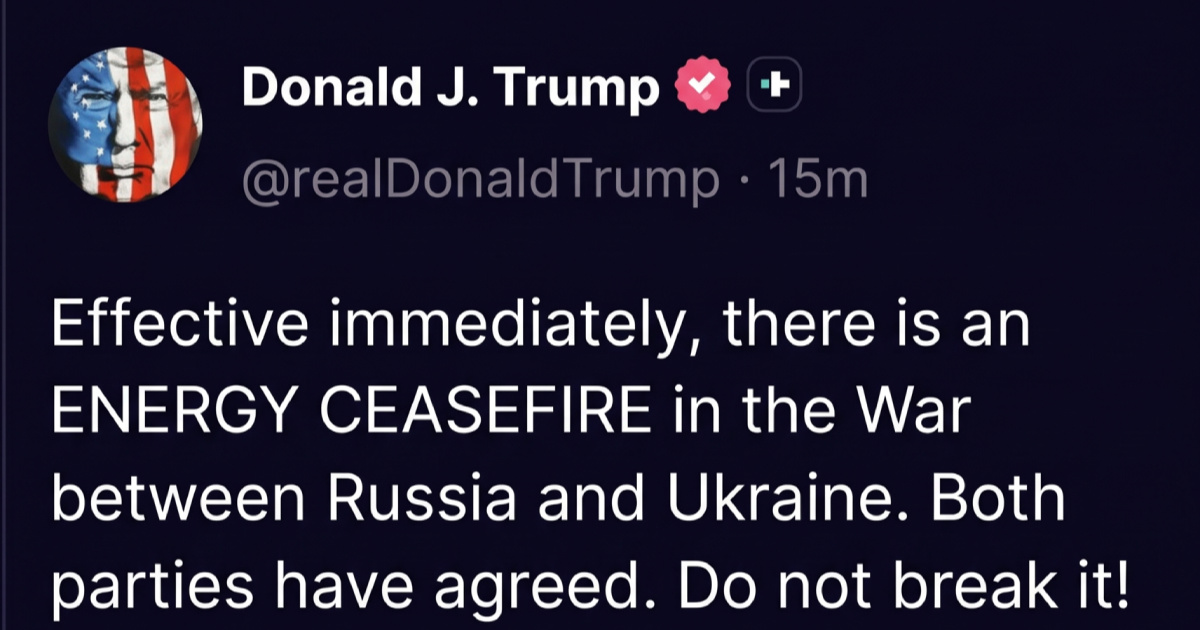 Trump: Na snazi je ENERGETSKO PRIMIRJE Rusije i Ukrajine. Zelenski: Prvi glas