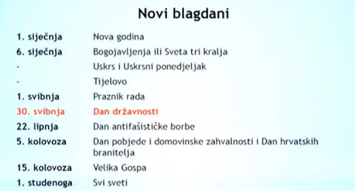 Potvrđen novi kalendar blagdana. Evo koji će dani biti neradni i što se spaja