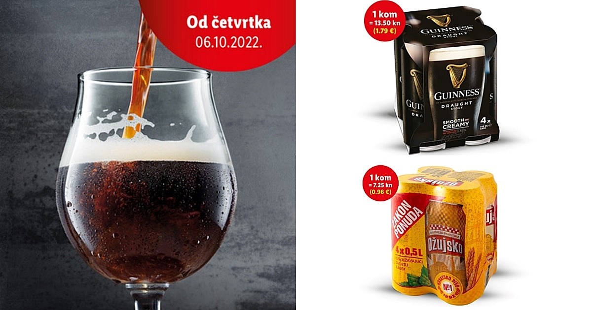 Guinness, Ožujsko, Laško… Lidl ima bogat izbor piva ovog tjedna, evo što je u ponudi