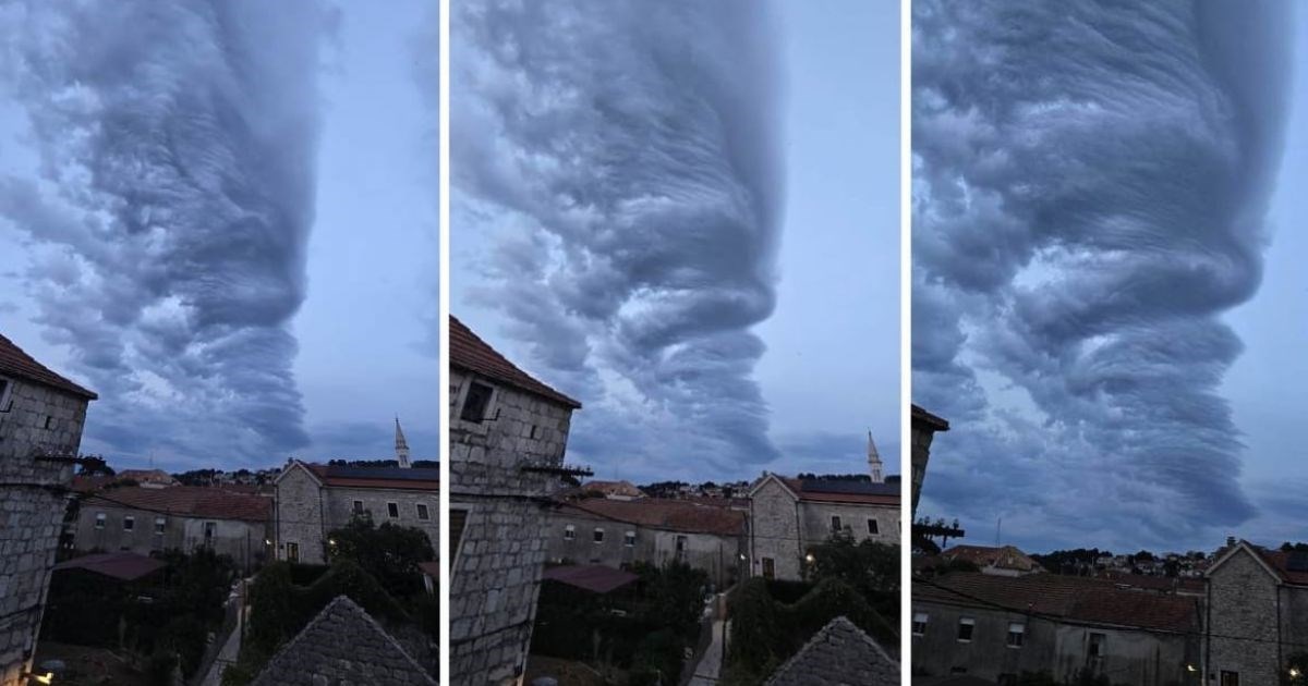 Neobični oblaci pojavili se nad Hvarom. "To je normalna pojava"