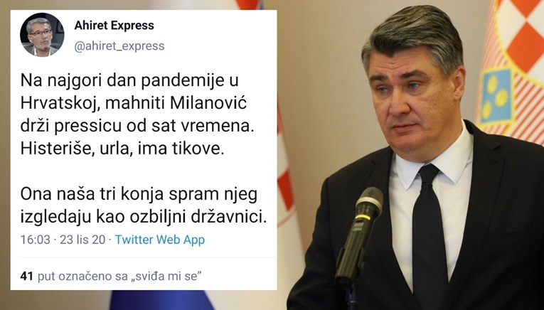 Milanovića na Twitteru sprdaju i Bosanci: "Naša tri konja su spram njega državnici"