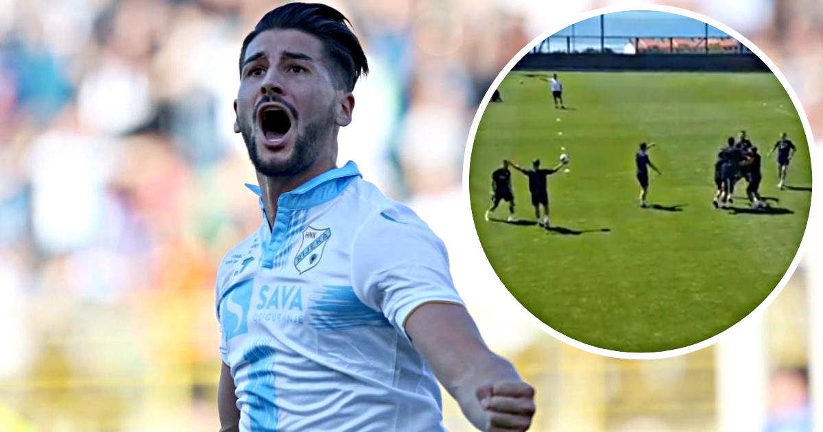 VIDEO Riječani slave Čolakov gol na treningu kao da su osvojili prvenstvo