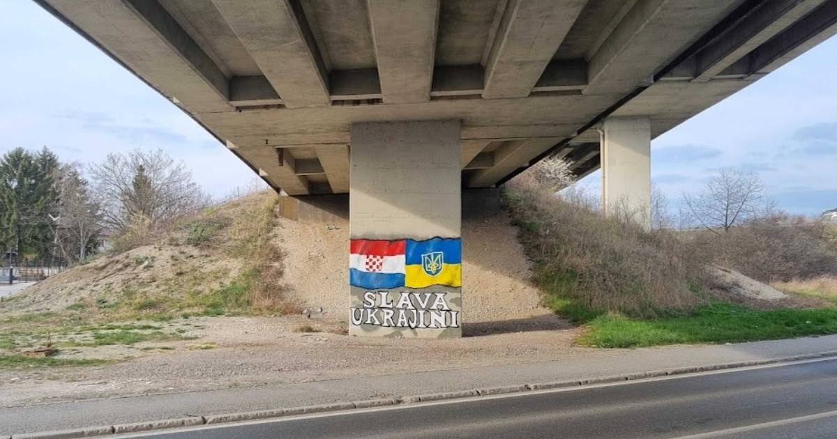 Kod Zagreba osvanuo grafit u znak podrške Ukrajini