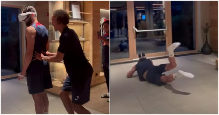 VIDEO Suigrač se htio našaliti s Gvardiolom. Gurnuo ga s leđa i bacio na pod