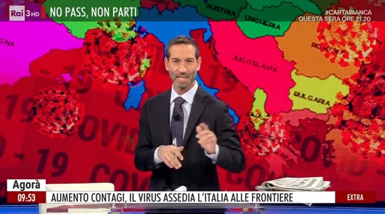 Na talijanskoj televiziji prikazana karta s Istrom kao dijelom Italije i Jugoslavijom