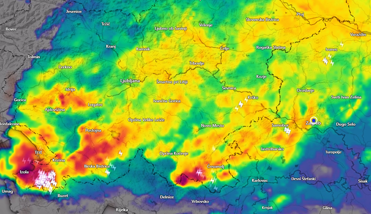 Nevrijeme stiglo u Hrvatsku, upaljen narančasti alarm. Tornado u Sloveniji