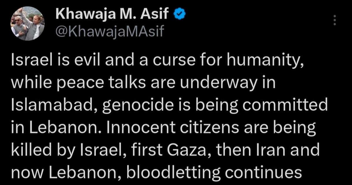 Pakistanski ministar obrane obrisao objavu koja je naljutila Izraelce