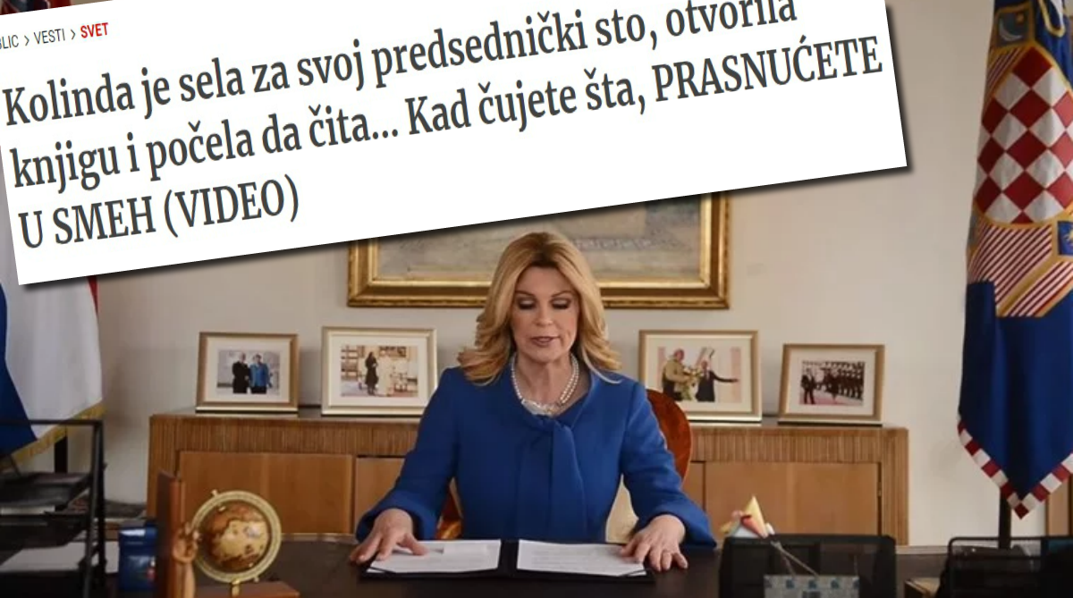 Regionalni mediji se smiju Kolindi: "Ima i smješnijih od naših političara"