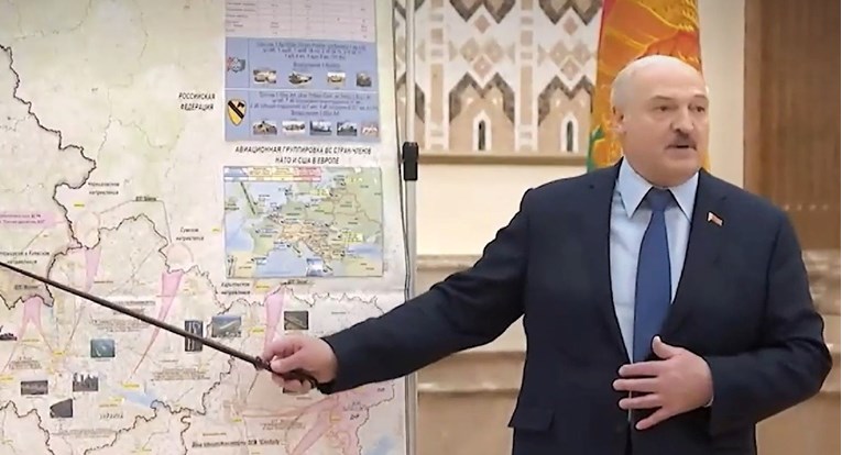 Ovako Lukašenko pokazuje plan za Ukrajinu s metama napada