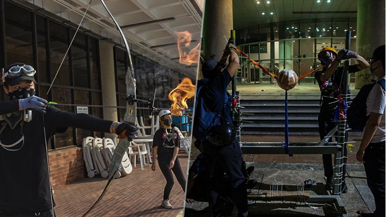 Prosvjednici u Hong Kongu se bore srednjovjekovnim oružjem. Zašto?
