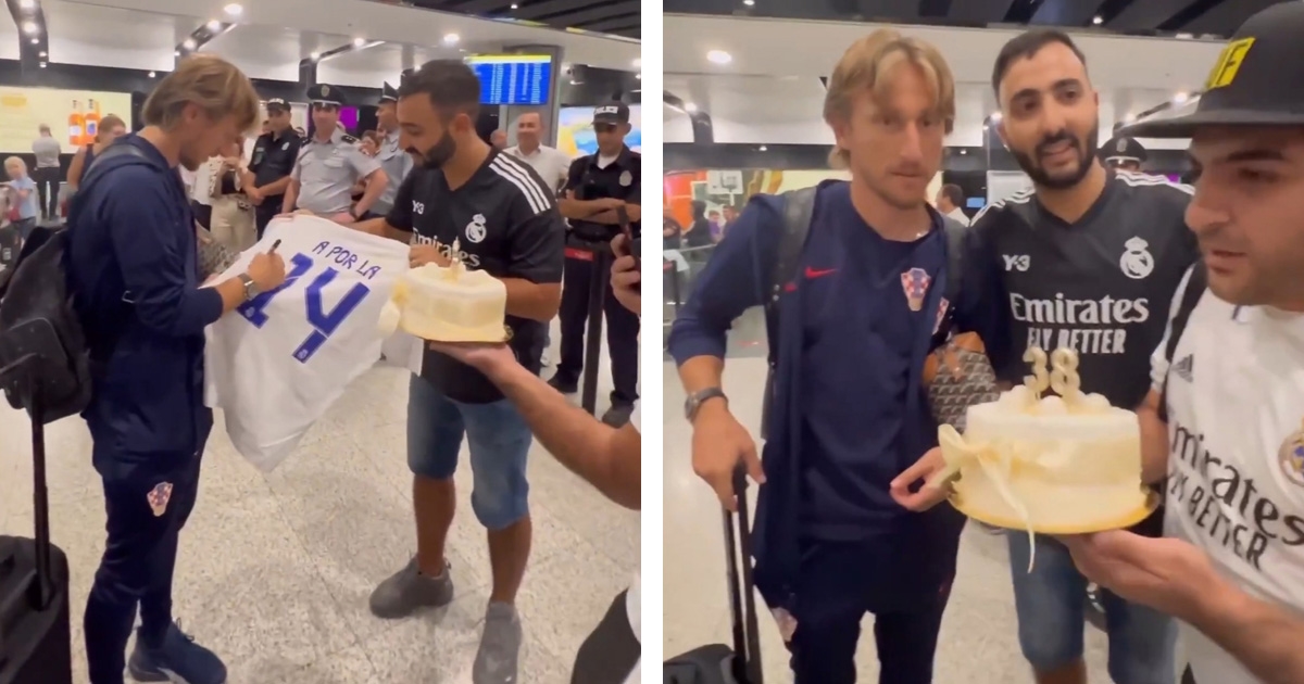 Modrića u Armeniji dočekali navijači Reala. Napravili su mu tortu