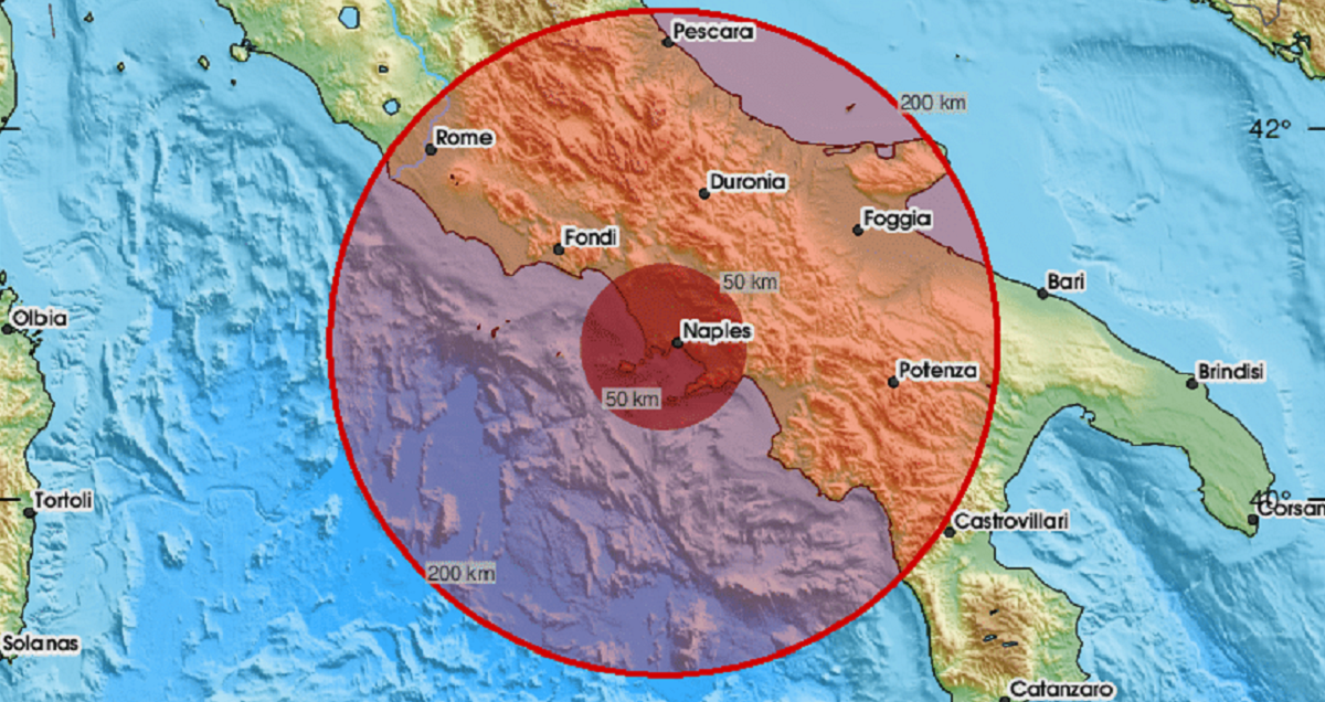 Potres magnitude 4.2 pogodio vulkanska polja kod Napulja