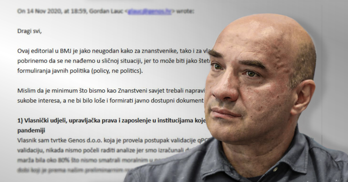 Jesu li članovi Savjeta u sukobu interesa? Lauc dobio 1.5 milijuna kuna od vlade
