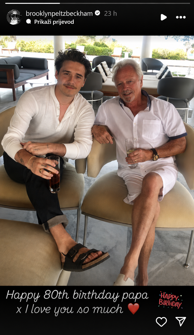 Brooklyn Beckham čestitao djedu (Victorijinom ocu) rođendan, ali nije bio na proslavi