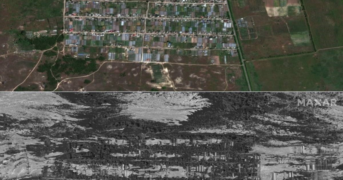 Satelitske snimke prije i poslije pokazuju razmjere katastrofe u Ukrajini