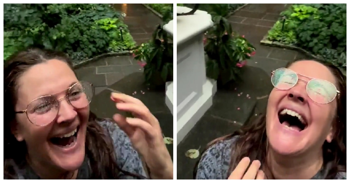 Ljudi su oduševljeni videom Drew Barrymore kako uživa na kiši, evo i zašto